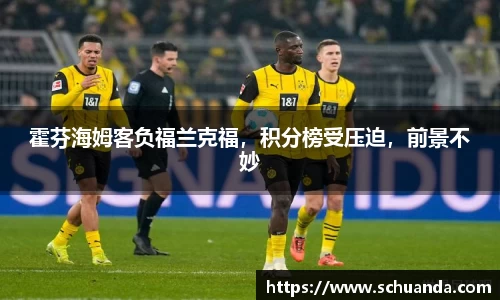 霍芬海姆客负福兰克福，积分榜受压迫，前景不妙